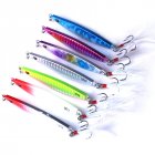 7colors pack Metal Bait Iron Sheet Jig 14g 21g 30g 40g Lead Fish Iron Sheet 30 grams of feather hooks 7 different colors   set
