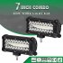 7inch 200W LED Work Light Bar Flood Spot Beam Offroad 4WD SUV Driving Lamp black