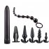 7pcs 8pcs Soft Silicone Butt Plug Dildo Masturbation Anal Plug Vaginal Plug Set For Women Men Anal Trainer Couples 7 piece set black