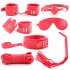 7pcs Leather Bed Strap Set with Ankle Cuff Erotic Bandage System Set Adult Sex Products Suitable for Beginners Black