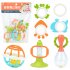 7pcs Newborn Baby Rattles Set Soft Rubber Teething Toys Early Educational Toys Gift For 0 1 Year Old As shown