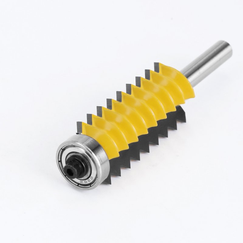 Multi-tooth Tenon Joint Woodworking Milling Cutter 8mm Shank Slotting Cutter Wave Type Splicing Woodworking Tools