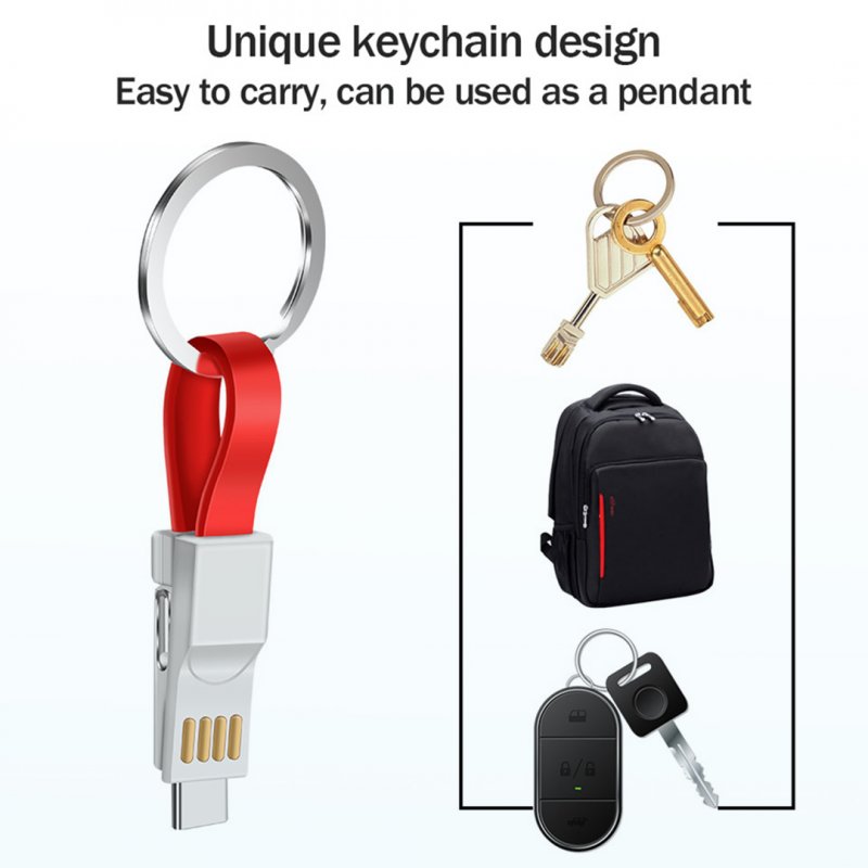 3 in 1 Magnetic 13CM Mini USB Data Cable Mobile Phone Portable Charging Data Cables Type C/Micro USB 