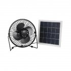 7w Solar Powered Exhaust Fan Air Extractor 6-inch Solar Panel Ventilator Fan Mobile Phone Power Bank Charger black