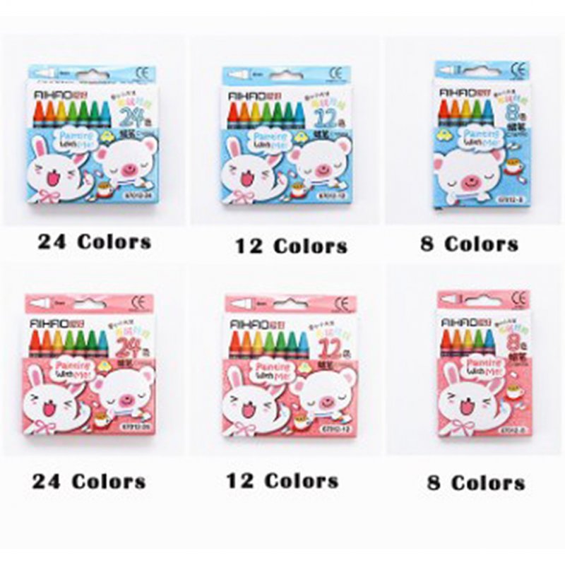 8/12/24 Colors Non-toxic Crayons Set for Kids Drawing Painting School Supplies Random Color