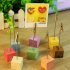 8 24 32pcs Colorful Pine Wedding Menu Clip Photo Holder with Wooden Base 32pcs