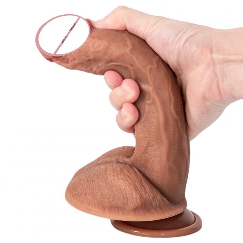 8.7Inches Realistic Dildo Dual Density Liquid Silicone Penis with Strong Suction Cup Sex Toys for Vaginal Anal