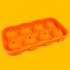8 Cavities Ice Balls Maker Round Silicone Tray Mold for Ice Pudding Mousse Jelly Orange Orange