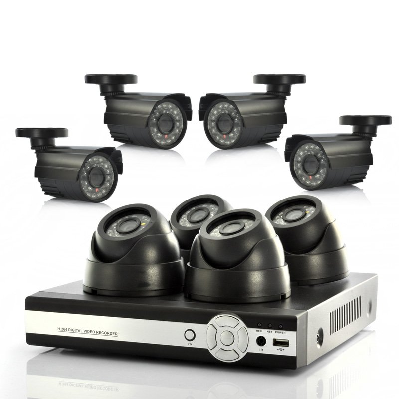 8CH DVR System w/ 8 Cameras