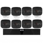 8 Channel Network Video Recorder  with 8 x 1 3 Inch CMOS Sensor Cameras  30 Meters IR night vision  motion detection and an ONVIF 2 0 compliant rating