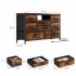 8 Dresser TV Stand  Chest of Drawers for 55  Long TV with Electrical Outlet and LED Lights