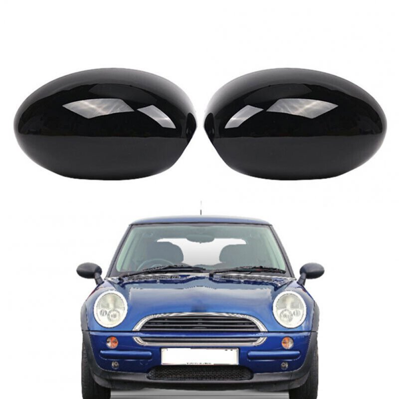 2PCS Car Side Rearview Mirror Cap Replacement Rearview Mirror Cover Exterior for Mini Cooper R50 R52 R53 