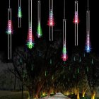 8 Falling Rain Drop icicle Snow Fall String LED Xmas Tree Cascading Light Decor  colorful  US plug 