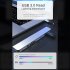 8 In 1 USB C Hub Multiport USB 3 0 Expander With Cable Portable Data Adapter Card Reader For Laptop PC Printer Flash Drive grey