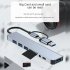 8 In 1 USB C Hub Multiport USB 3 0 Expander With Cable Portable Data Adapter Card Reader For Laptop PC Printer Flash Drive grey