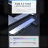 8 In 1 USB C Hub Multiport USB 3 0 Expander With Cable Portable Data Adapter Card Reader For Laptop PC Printer Flash Drive grey