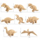 8 Pcs/bag Mini  Version  Gold  Dinosaur  Animal  Model Simulation Dinosaur Ornaments As shown