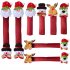 8 Pcs set Creative Cute Home Handle  Protective  Cover Refrigerator Glove Christmas Decoration As shown