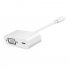 8 Pin Lighting Interface to VGA Adapter 1080p HD Video Converter Adapter for Phone 5S   6   6s   7 8   X Pad white