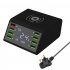 8 Port USB Mobile Phone Smart Charger Digital Display Built in IC Chip Voltage Auto correction British regulatory