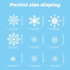 8 Sheets 480pcs PVC Christmas Snowflakes Window Decals Stickers Self-adhesive Double-sided Design Xmas Winter Window Decoration 21 x 29CM x 8