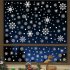 8 Sheets 480pcs PVC Christmas Snowflakes Window Decals Stickers Self adhesive Double sided Design Xmas Winter Window Decoration 21 x 29CM x 8
