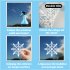 8 Sheets 480pcs PVC Christmas Snowflakes Window Decals Stickers Self adhesive Double sided Design Xmas Winter Window Decoration 21 x 29CM x 8