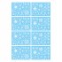 8 Sheets 480pcs PVC Christmas Snowflakes Window Decals Stickers Self adhesive Double sided Design Xmas Winter Window Decoration 21 x 29CM x 8