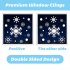 8 Sheets 480pcs PVC Christmas Snowflakes Window Decals Stickers Self adhesive Double sided Design Xmas Winter Window Decoration 21 x 29CM x 8