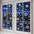 8 Sheets 480pcs PVC Christmas Snowflakes Window Decals Stickers Self adhesive Double sided Design Xmas Winter Window Decoration 21 x 29CM x 8