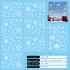 8 Sheets 480pcs PVC Christmas Snowflakes Window Decals Stickers Self adhesive Double sided Design Xmas Winter Window Decoration 21 x 29CM x 8