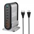 8 in 1 USB Hub 200W 8 Ports USB Charging Station Hub Adapter 5 USB A 3 USB C Multiport USB C Splitter US Plug