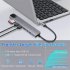8 in 1 Usb  C  Hub Type C 3 1 To 4k Hdmi Adapter with Rj45 Sd tf Card Reader Pd Fast Charge Grey