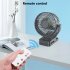 8 inch Clip On Fan  Remote Control Portable Fan With Adjustable Night Light  3 Speeds Strong Airflow And Quiet Operation Fan For Office Dorm Bedroom Strolle bla