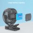 8 inch Clip On Fan  Remote Control Portable Fan With Adjustable Night Light  3 Speeds Strong Airflow And Quiet Operation Fan For Office Dorm Bedroom Strolle bla