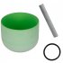 8 inch Crystal Singing Bowl B tone Multi color Crystal Music Bowl with Rubber Stick Percussion Instrument Green
