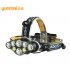 8 light USB Charging T6 COB Strong Light Headlamp Red Light Warming Lamp for Outdoor Activity Hunting Fishing  White light   red light