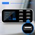 8 port Output Usb Car Charger 12v 24v Led Digital Display Ultra thin Fast Charger black