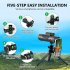 80 x 100 Monocular Telescope  With BAK 4 Prism And FMC Lens  High Power Single Tube Outdoor Telescope With 360   Tripod For Travel  Hiking green