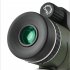 80 x 100 Monocular Telescope  With BAK 4 Prism And FMC Lens  High Power Single Tube Outdoor Telescope With 360   Tripod For Travel  Hiking green