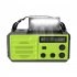 8000mah Emergency Radio Portable Power Bank With Solar Charge Hand Crank Battery Powered Sos Alarm Noaa Am fm Led Torch For Outdoor Emergency green