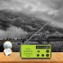 8000mah Emergency Radio Portable Power Bank With Solar Charge Hand Crank Battery Powered Sos Alarm Noaa Am fm Led Torch For Outdoor Emergency green