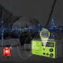 8000mah Emergency Radio Portable Power Bank With Solar Charge Hand Crank Battery Powered Sos Alarm Noaa Am fm Led Torch For Outdoor Emergency green