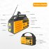 8000mah Emergency Radio Portable Power Bank With Solar Charge Hand Crank Battery Powered Sos Alarm Noaa Am fm Led Torch For Outdoor Emergency green