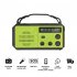 8000mah Emergency Radio Portable Power Bank With Solar Charge Hand Crank Battery Powered Sos Alarm Noaa Am fm Led Torch For Outdoor Emergency green