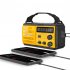 8000mah Emergency Radio Portable Power Bank With Solar Charge Hand Crank Battery Powered Sos Alarm Noaa Am fm Led Torch For Outdoor Emergency green