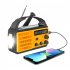 8000mah Emergency Radio Portable Power Bank With Solar Charge Hand Crank Battery Powered Sos Alarm Noaa Am fm Led Torch For Outdoor Emergency green