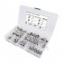 80Pcs Hex Nut Assortment Set Nylon Locking Nuts Hardware Kit 8 Specifications Hex Locking Nuts Hardware silver