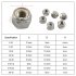 80Pcs Hex Nut Assortment Set Nylon Locking Nuts Hardware Kit 8 Specifications Hex Locking Nuts Hardware silver