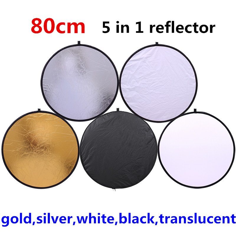 80cm 5 in 1 Portable Collapsible Light Round Photography/Photo Reflector for Studio Five in one